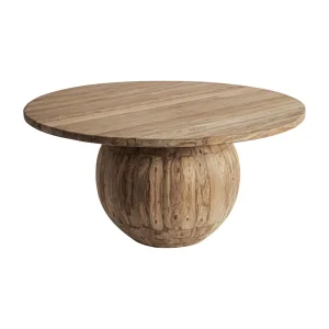 Mesa de comedor redonda de teca 150cm Erloy