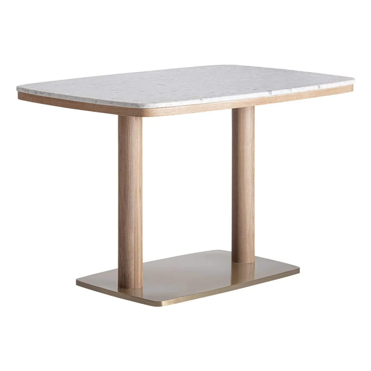 Mesa de bar de terrazo blanco 120×77 cm Alferce - Imagen 3