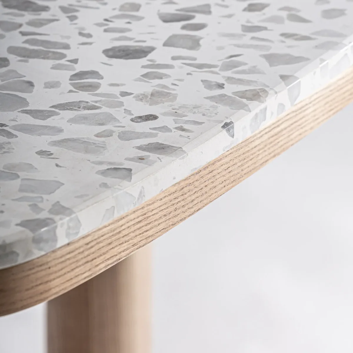 Mesa de bar de terrazo blanco 120×77 cm Alferce - Imagen 6
