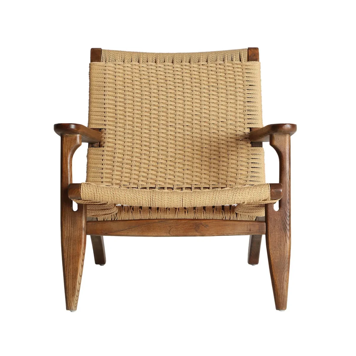 Sillón de madera de olmo y cuerda Jeshare - Imagen 3