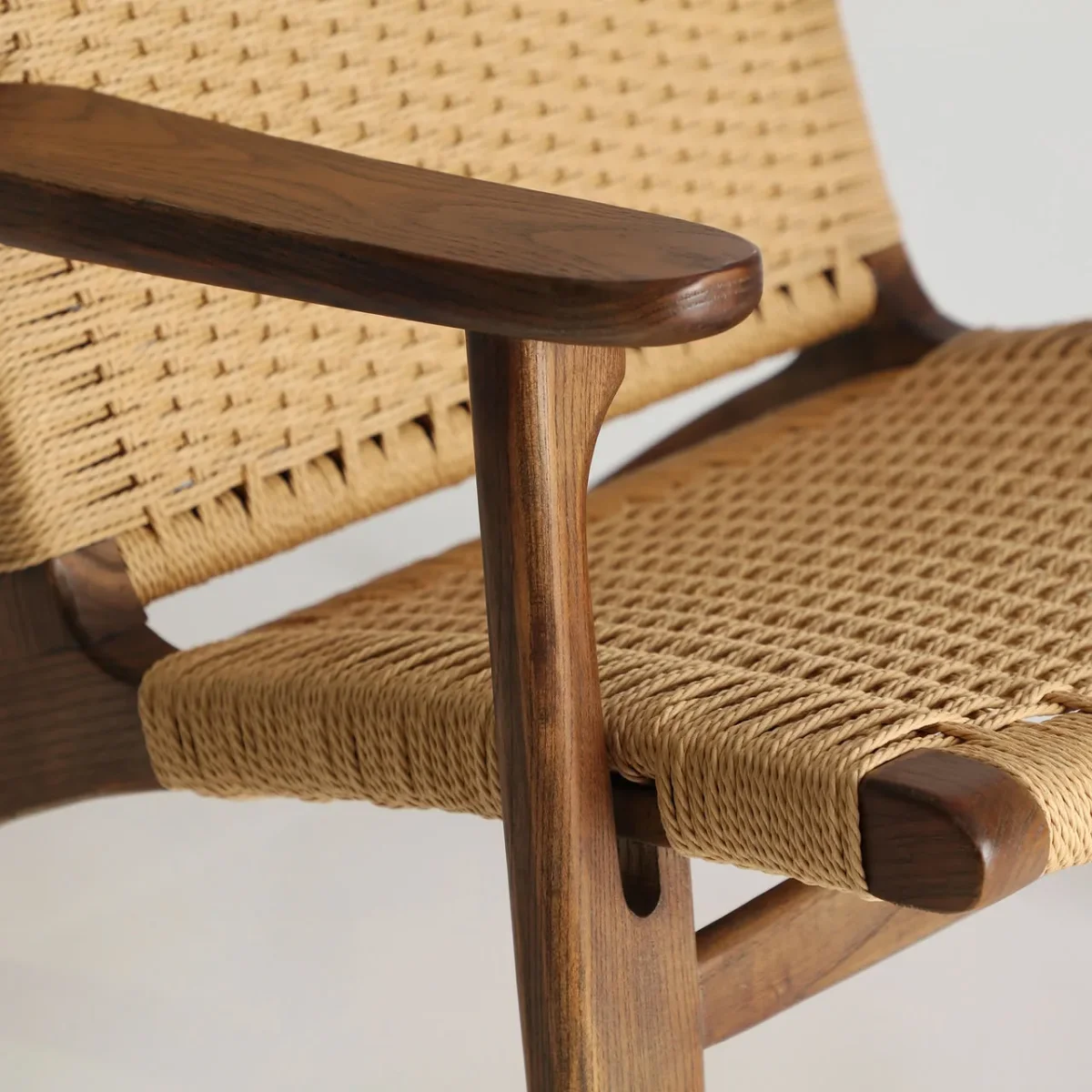 Sillón de madera de olmo y cuerda Jeshare - Imagen 8