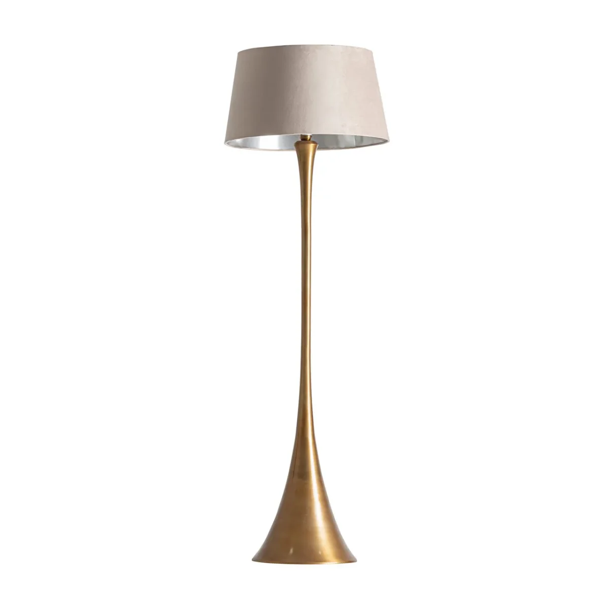 Lámpara de pie de aluminio dorado 56×173 cm Virae