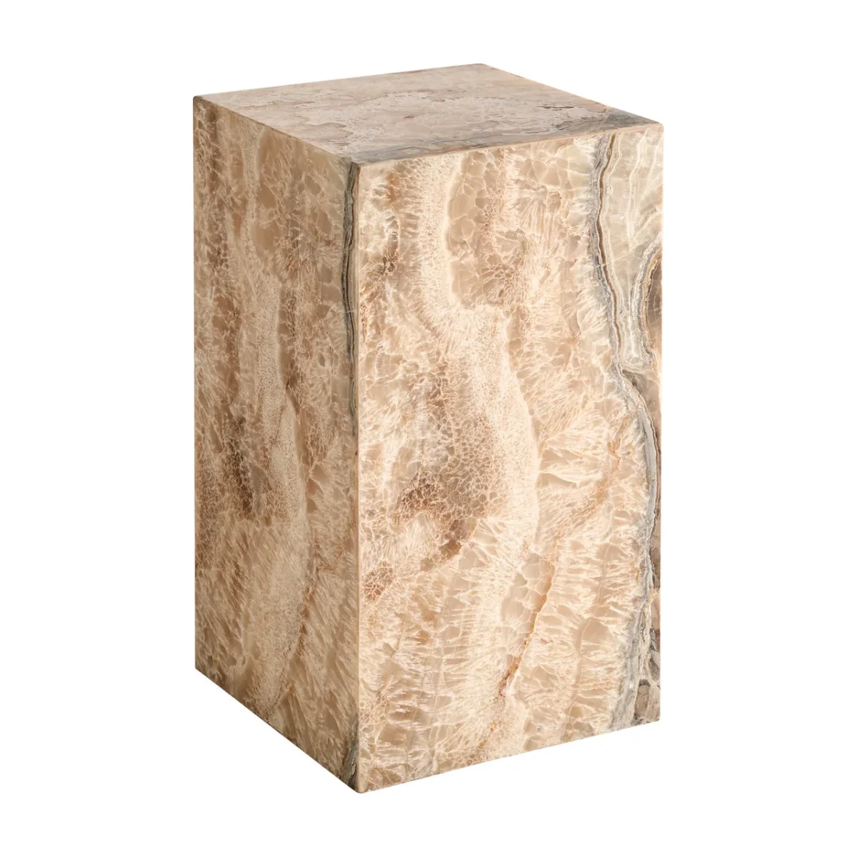 Mesa auxiliar de ónix beige 35×60 cm Catheka - Imagen 3