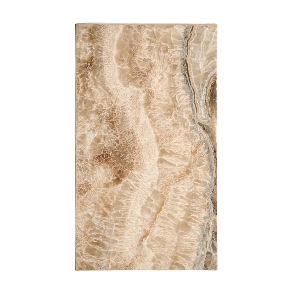 Mesa auxiliar de ónix beige 35×60 cm Catheka