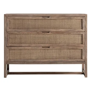 Cómoda de madera de olmo 105x50x80 cm Byremo