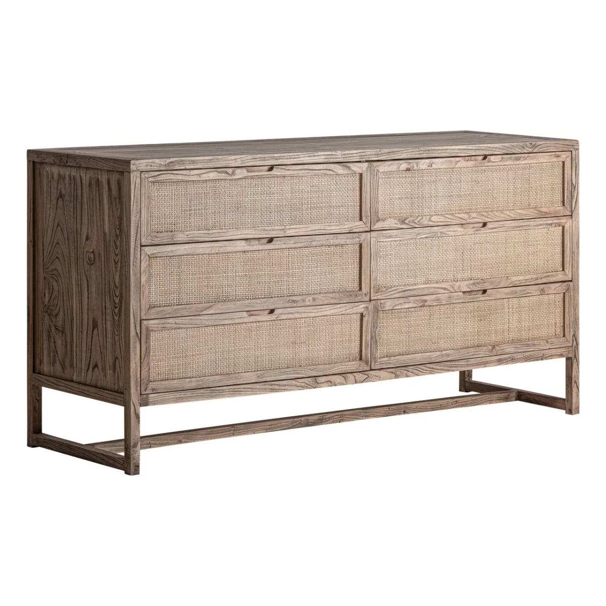 Cómoda de madera de olmo 159x50x80 cm Byremo - Imagen 3
