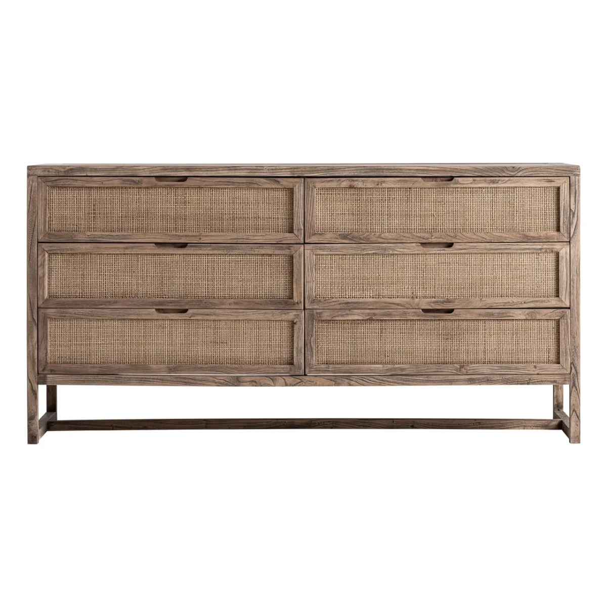 Cómoda de madera de olmo 159x50x80 cm Byremo