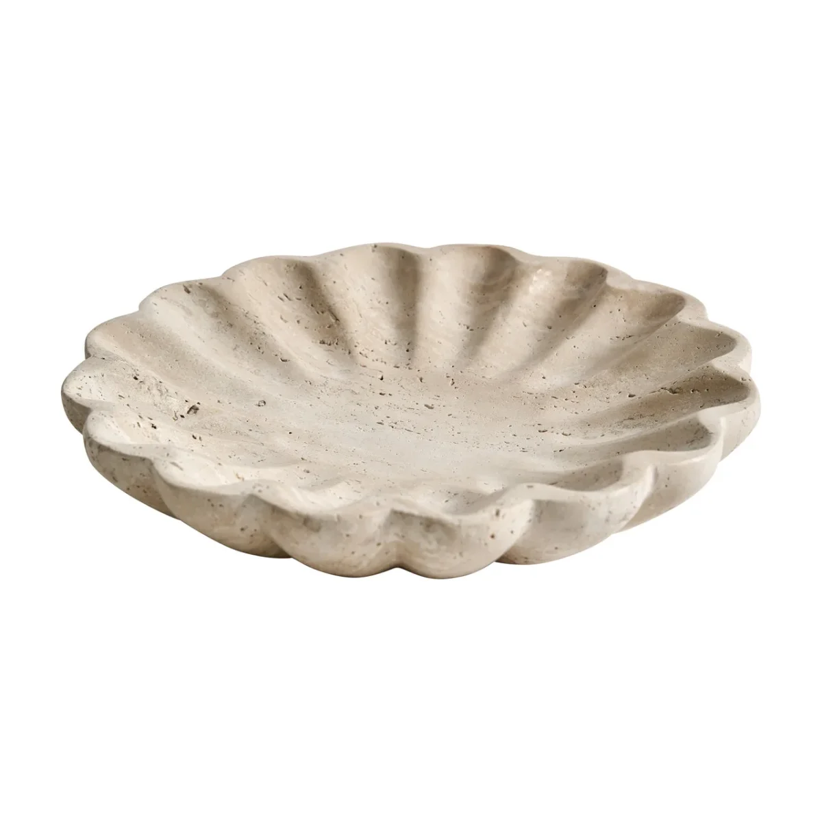 Centro de mesa de travertino crema 30×30 cm Motrus - Imagen 3