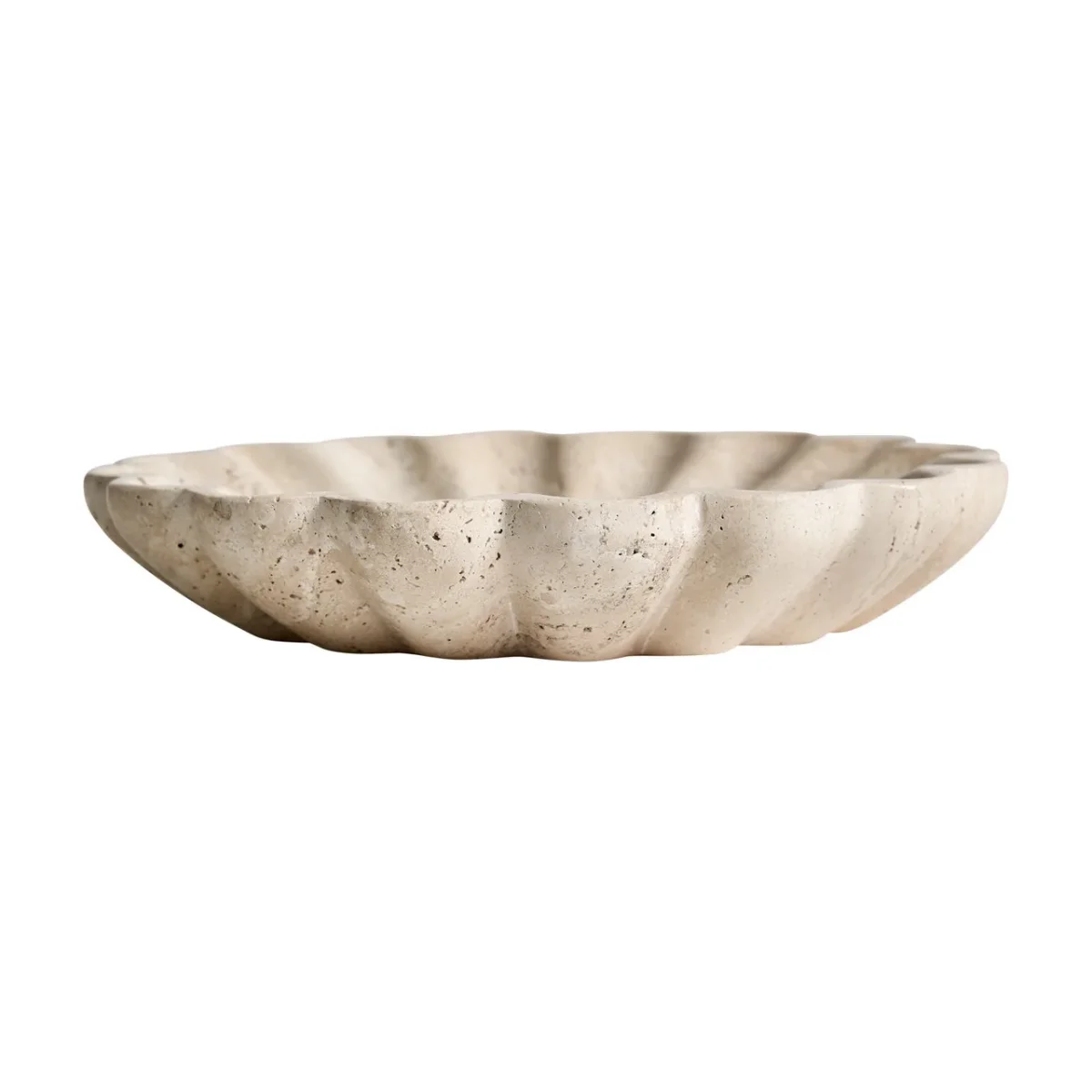Centro de mesa de travertino crema 30×30 cm Motrus