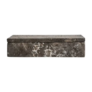 Caja decorativa de travertino marrón 20×10 cm Avrig