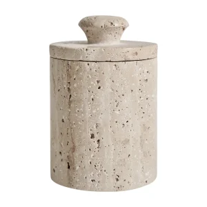 Caja decorativa de travertino crema 10×15 cm Motrus