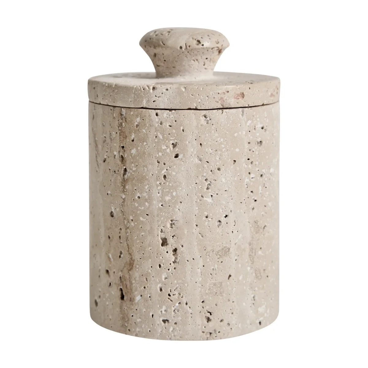 Caja decorativa de travertino crema 10×15 cm Motrus