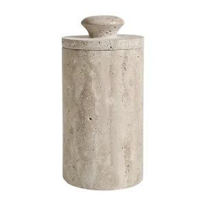 Caja decorativa de travertino crema 10×21 cm Motrus