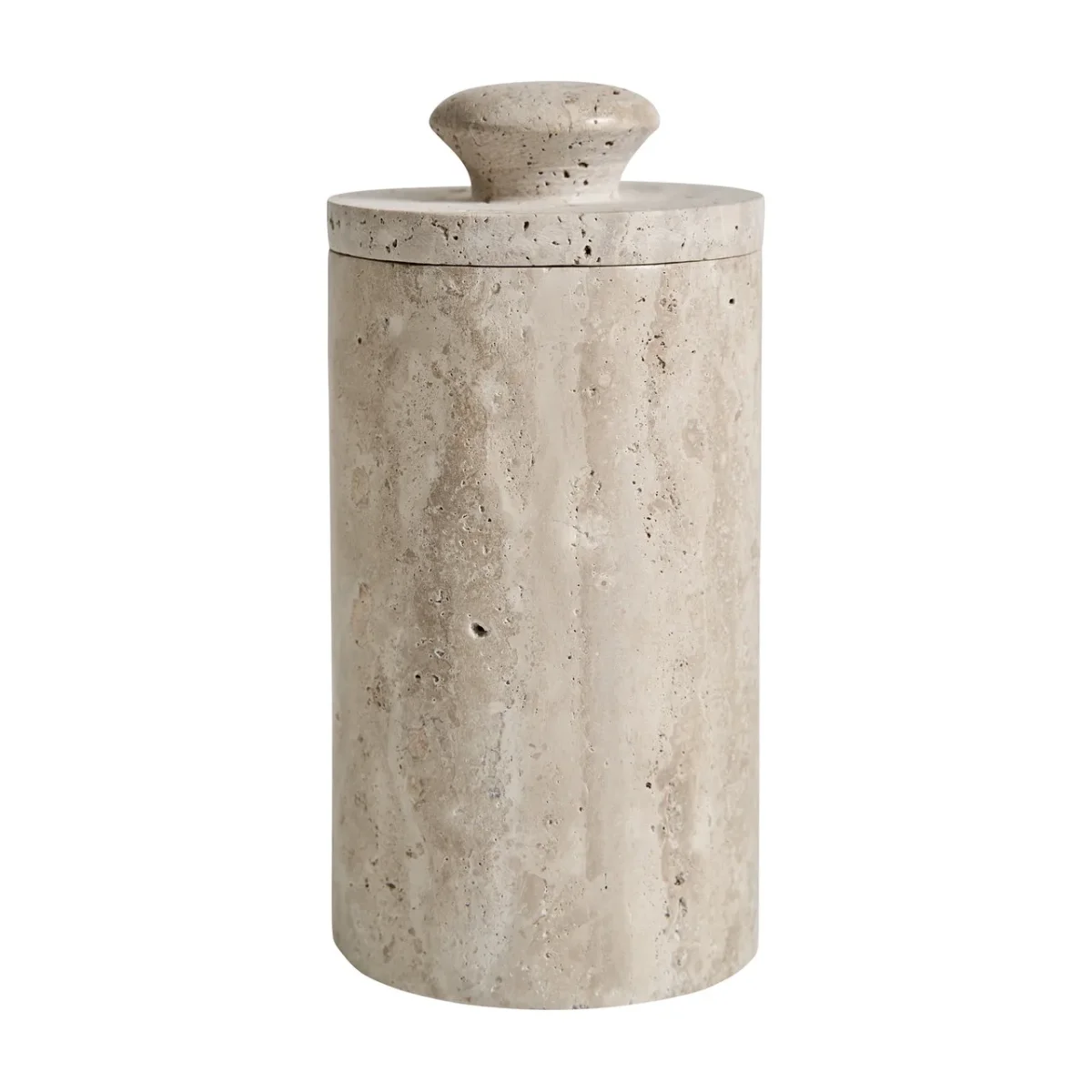 Caja decorativa de travertino crema 10×21 cm Motrus
