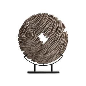 Escultura de pie de madera de suar 80×95 cm Ramesh