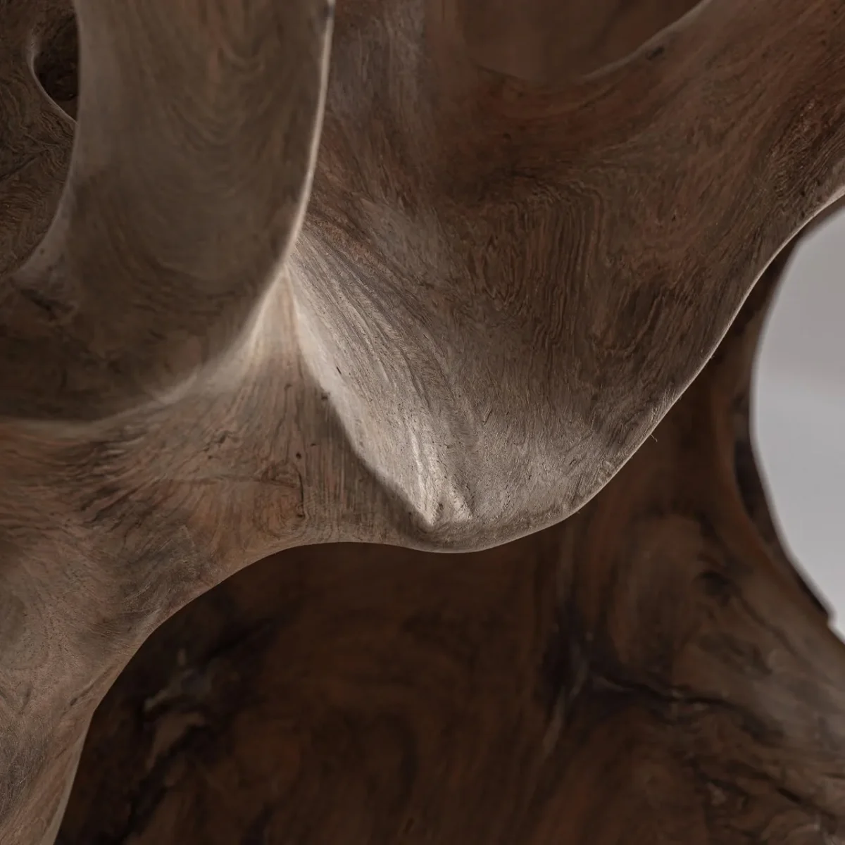 Escultura de pie de madera de teca y hierro 206 cm Frikhale - Imagen 3