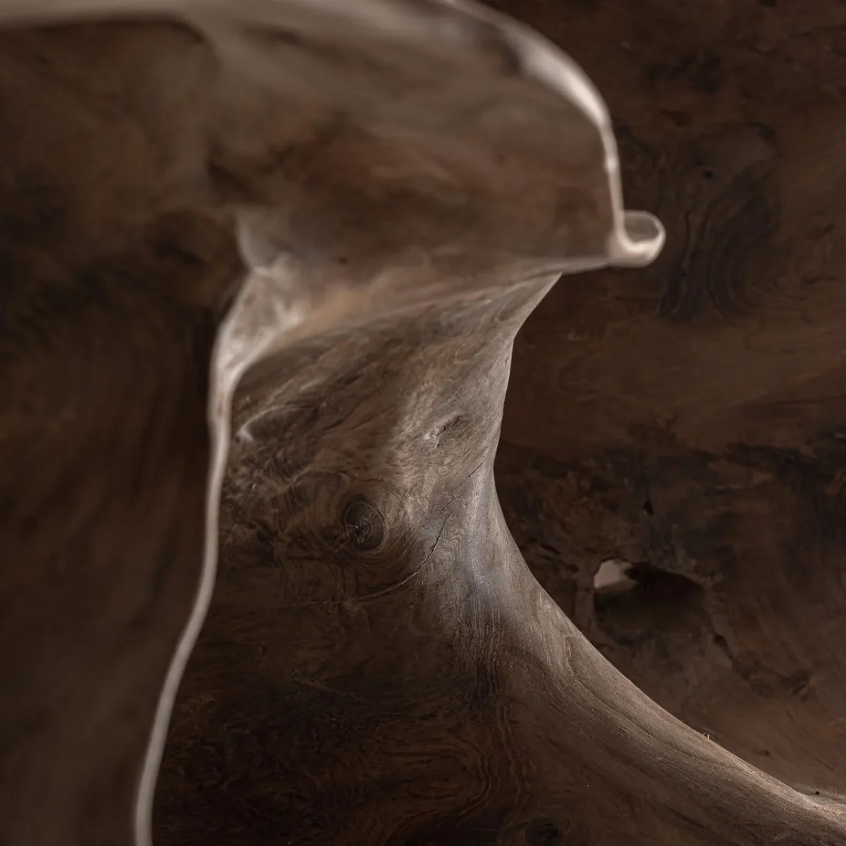 Escultura de pie de madera de teca y hierro 206 cm Frikhale - Imagen 4