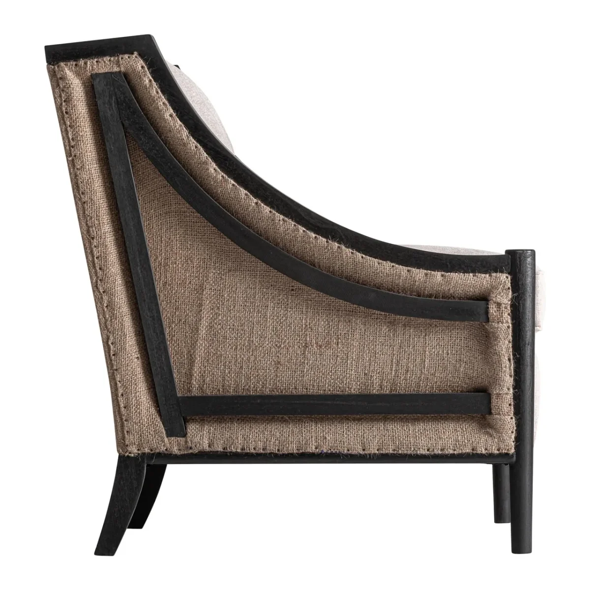 Sillón de lino 81x78x83 cm Seyches - Imagen 4