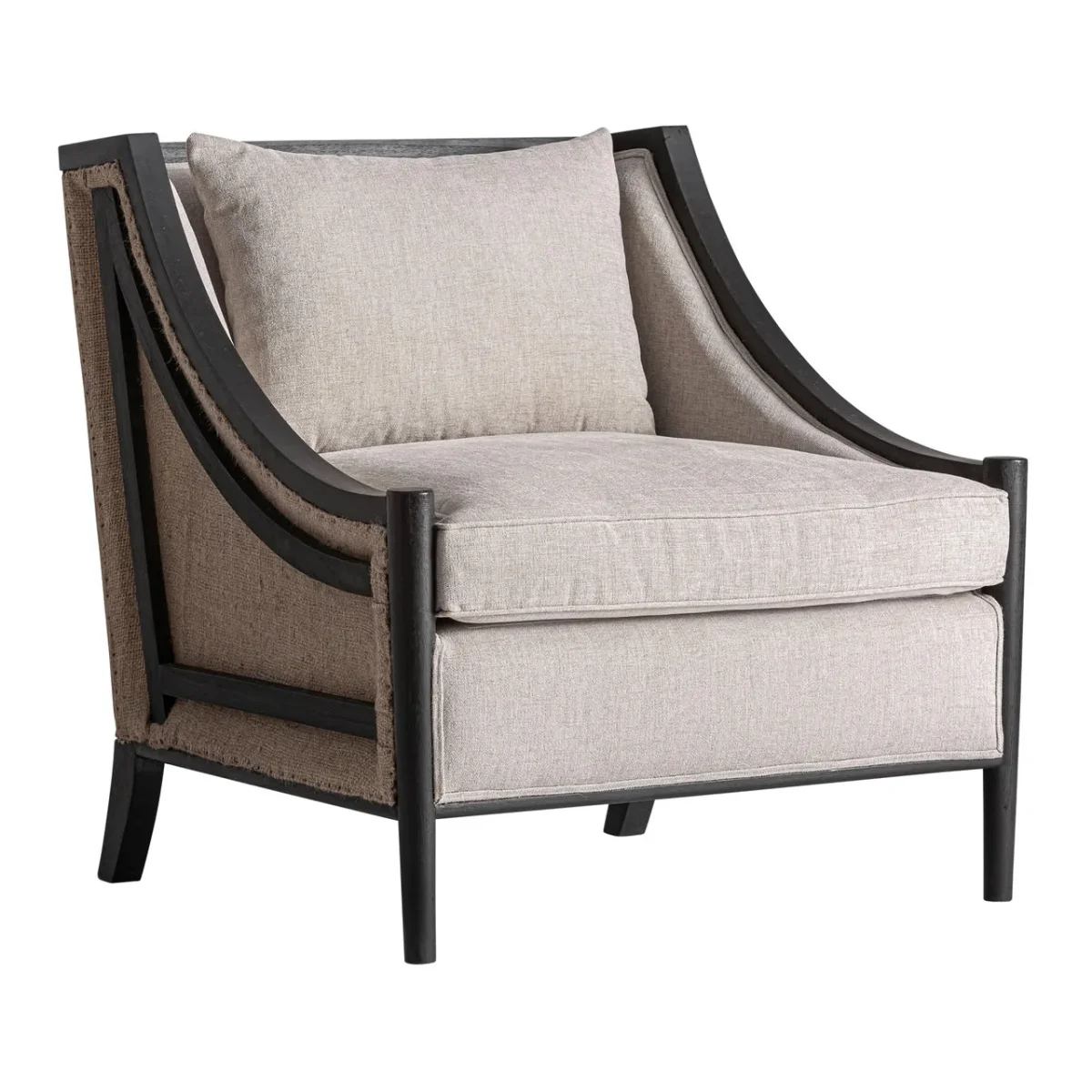 Sillón de lino 81x78x83 cm Seyches