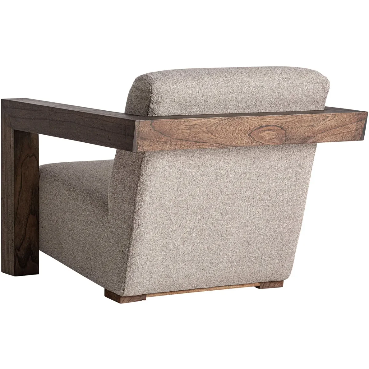 Sillón de madera maciza en color crema Virazeil - Imagen 5