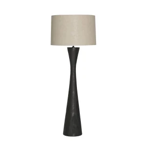 Lámpara de pie de madera negra 50×132 cm Blanzac