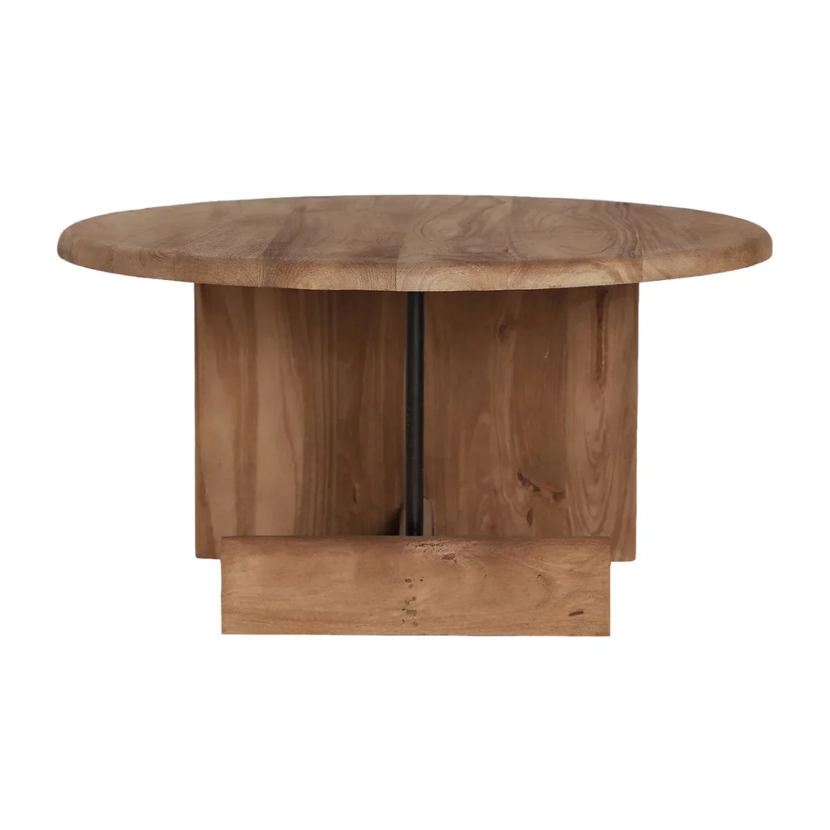 Mesa de centro de madera y hierro 76×40 cm Diusse - Imagen 3