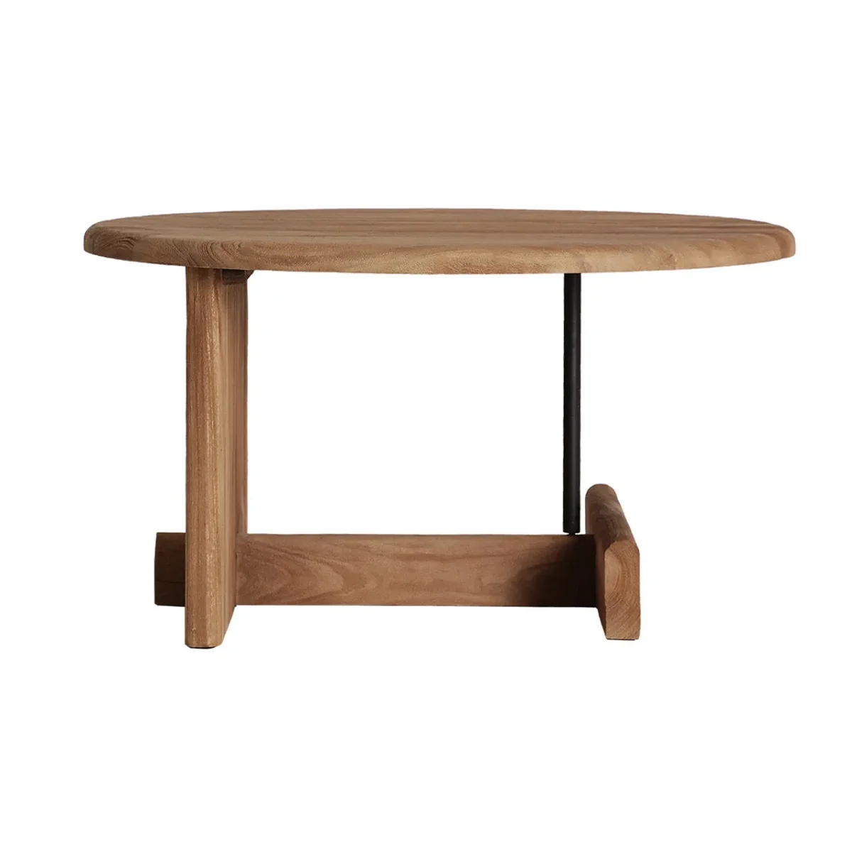 Mesa de centro de madera y hierro 76×40 cm Diusse - Imagen 2