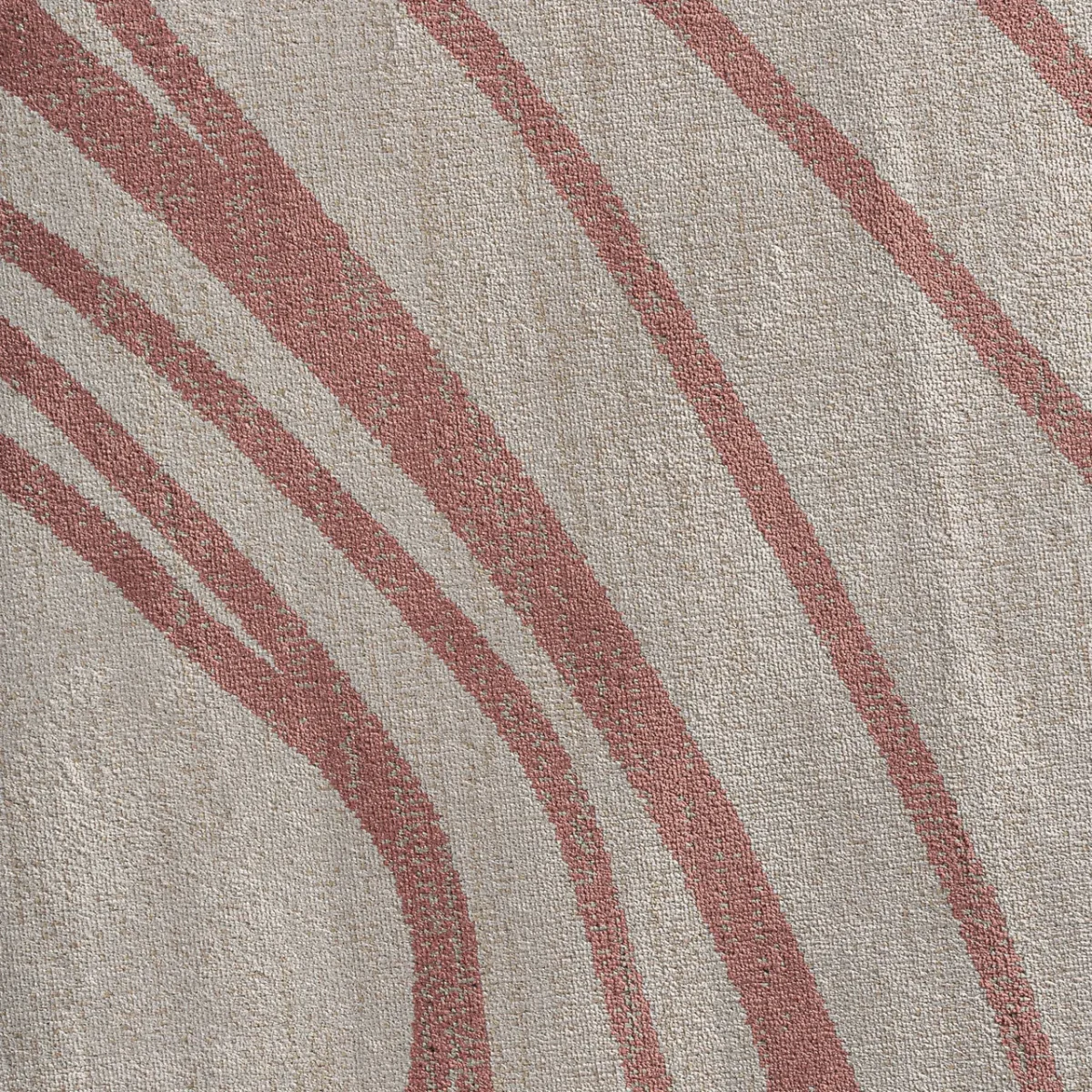Alfombra de viscosa beige y teja 345×235 cm Izel - Imagen 4