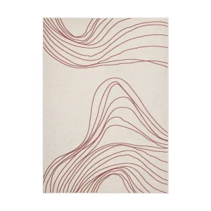 Alfombra de viscosa beige y teja 345×235 cm Izel