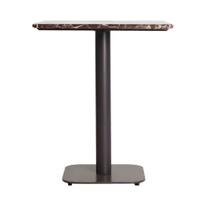 Mesa de bar de mármol burdeos 65×78 cm Gaillac