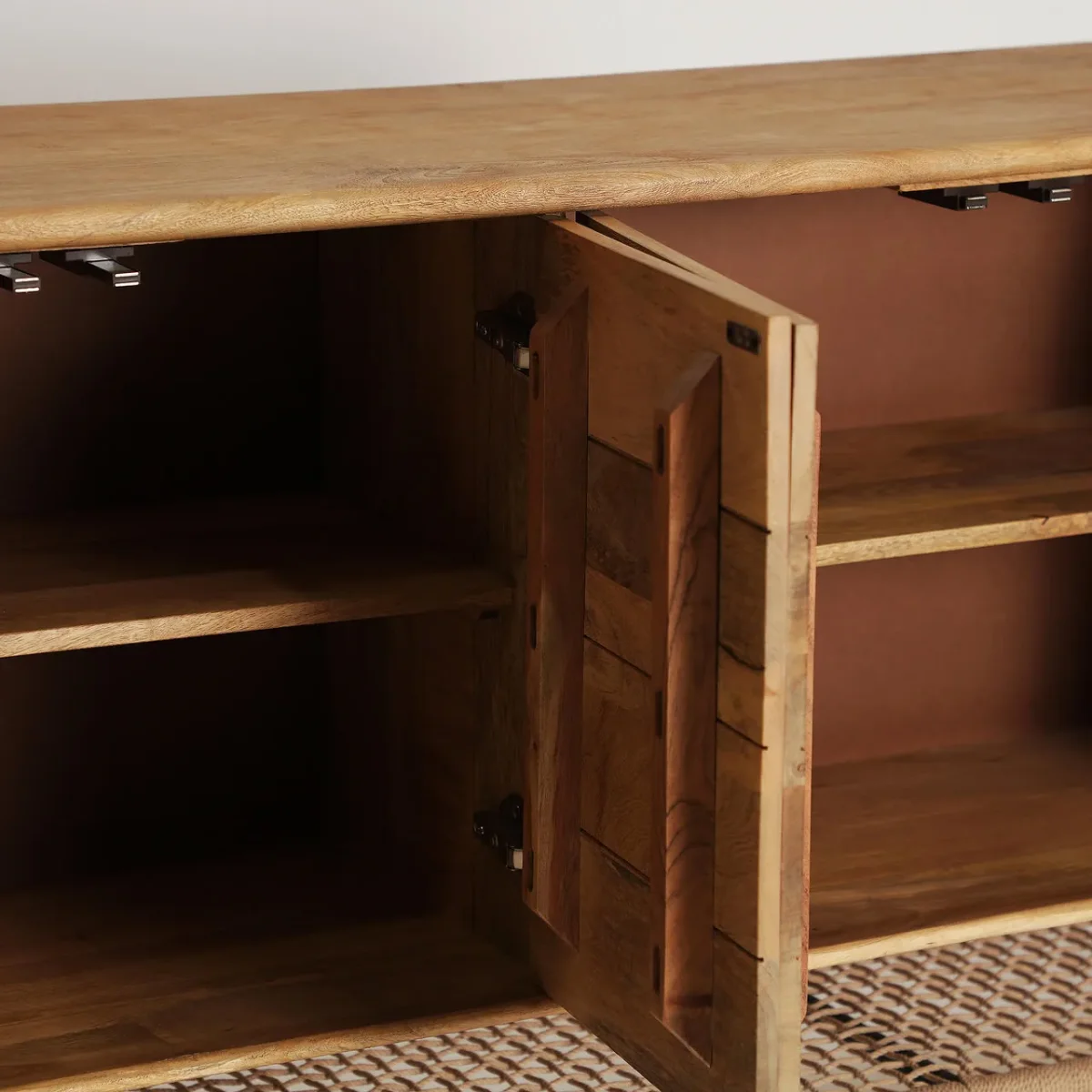 Aparador de madera de mango 170x40x80 cm Crouy - Imagen 7