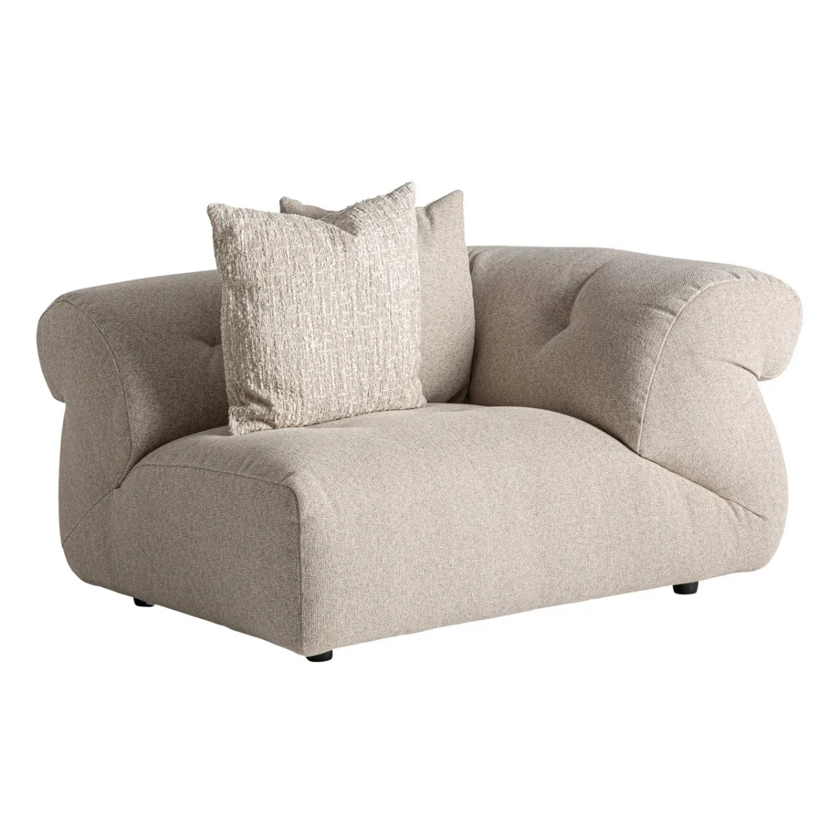Módulo de sofá esquinero tapizado crema 127×112 cm Evron - Imagen 3