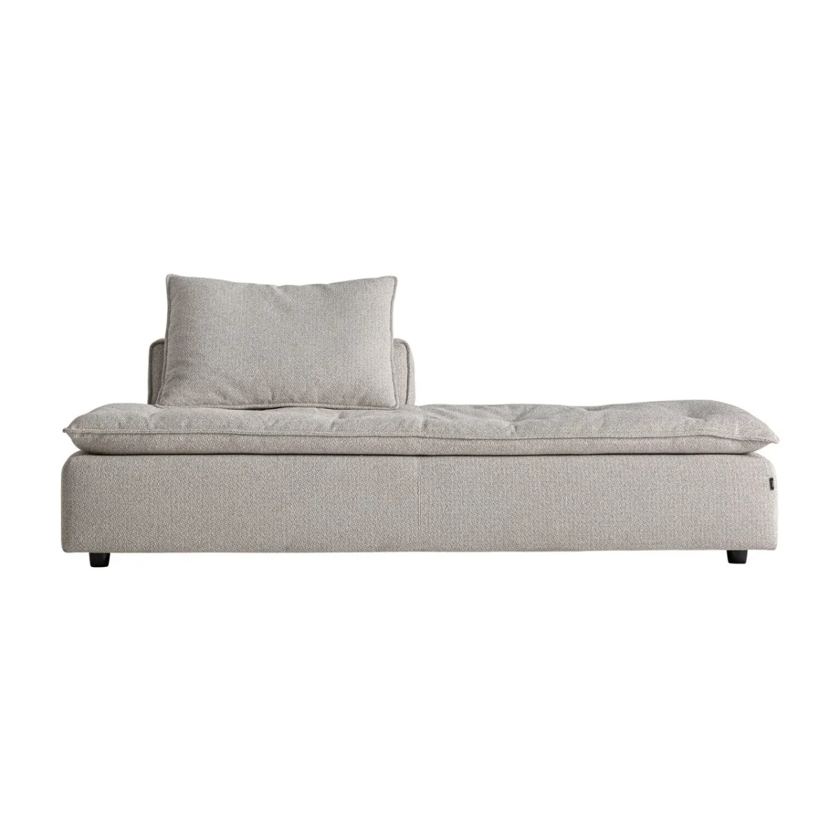 Módulo de sofá reposapiés tapizado gris 120×100 cm Vaiges