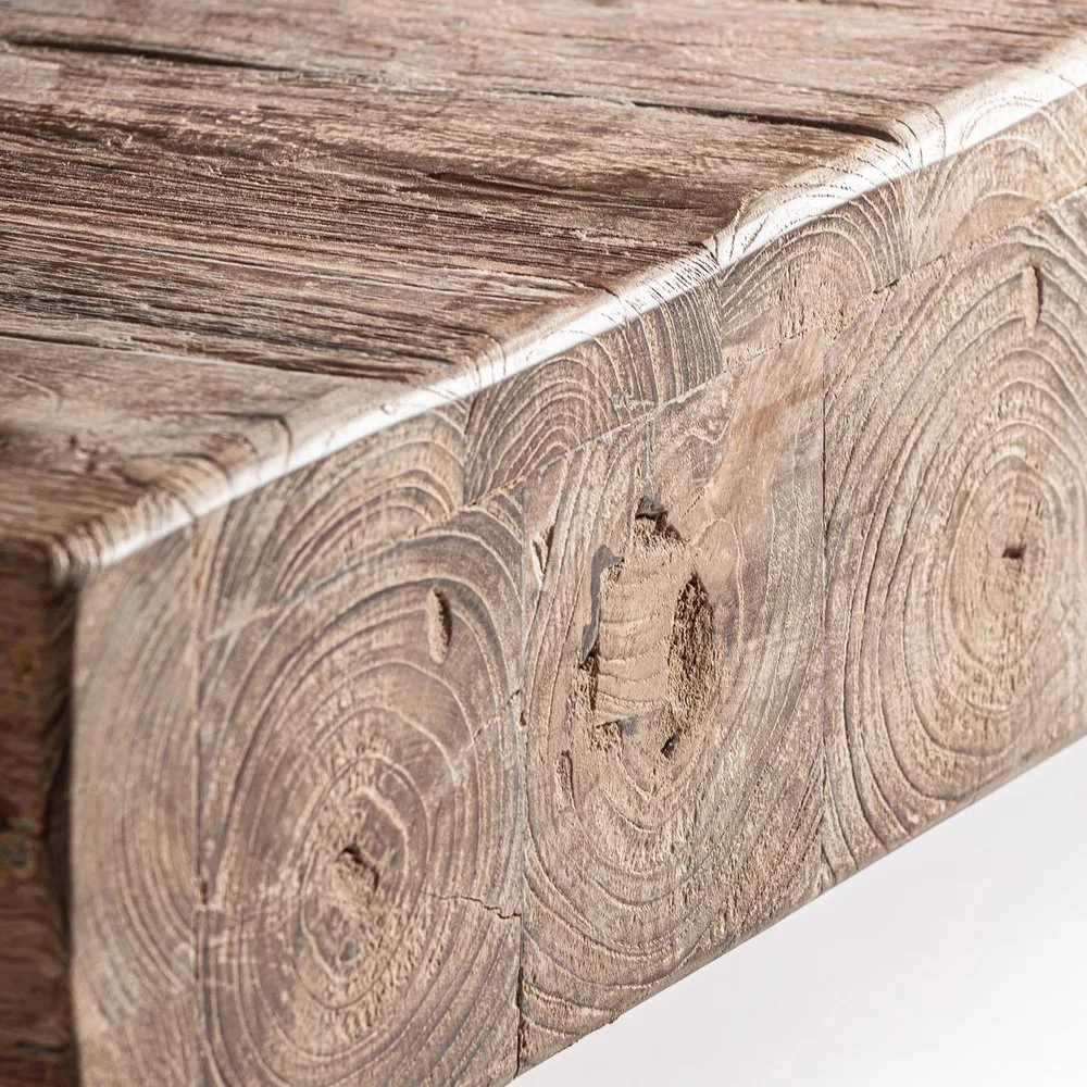 Mueble de TV de madera de teka reciclada 250×50 cm Sukt - Imagen 7