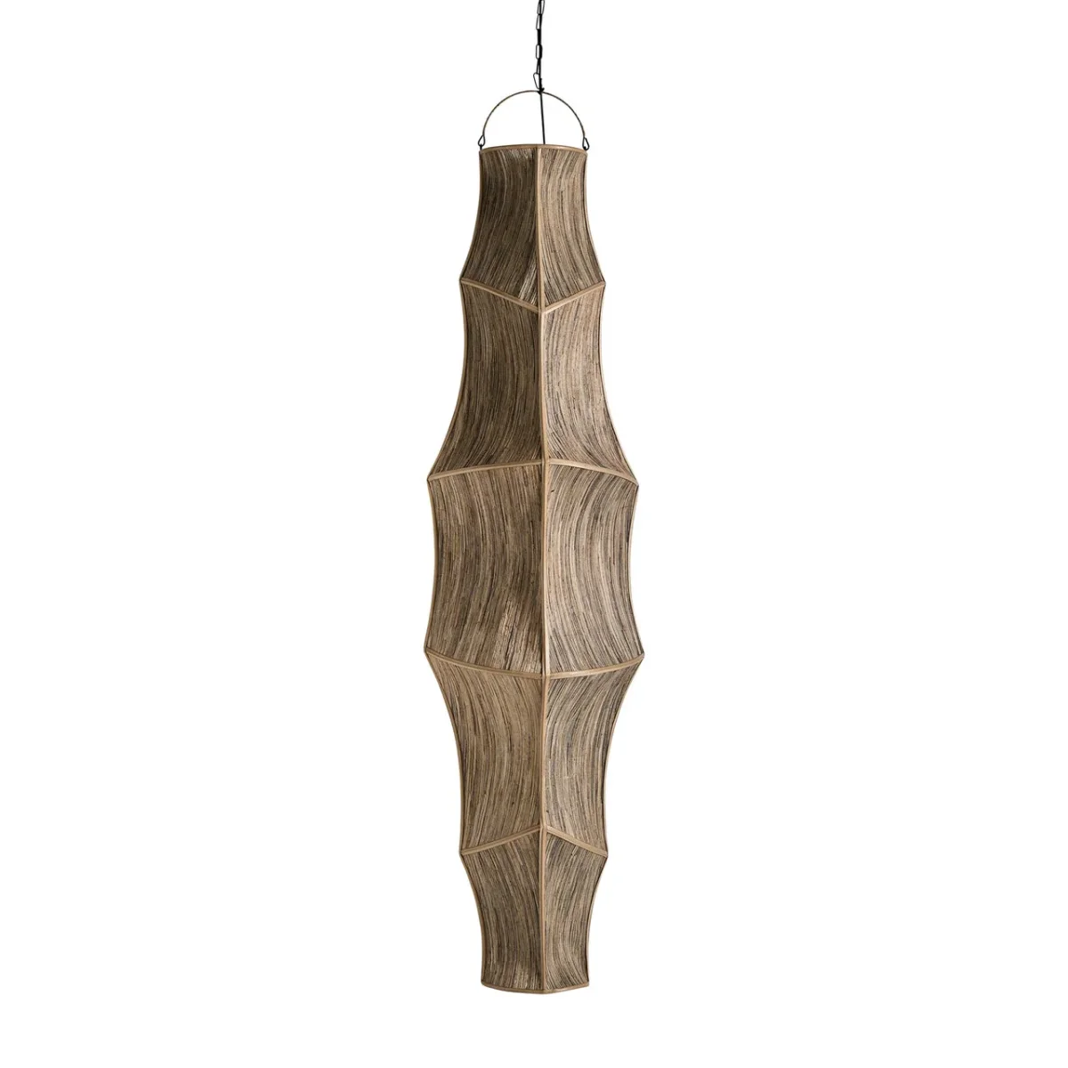 Lámpara colgante de fibra natural beige 50×200 cm Lauzun