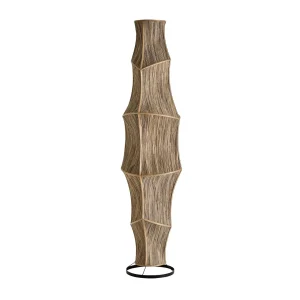 Lámpara de pie de fibra natural beige 50×200 cm Lauzun