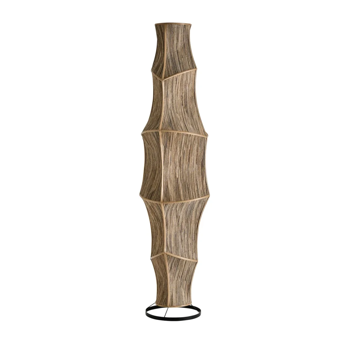 Lámpara de pie de fibra natural beige 50×200 cm Lauzun