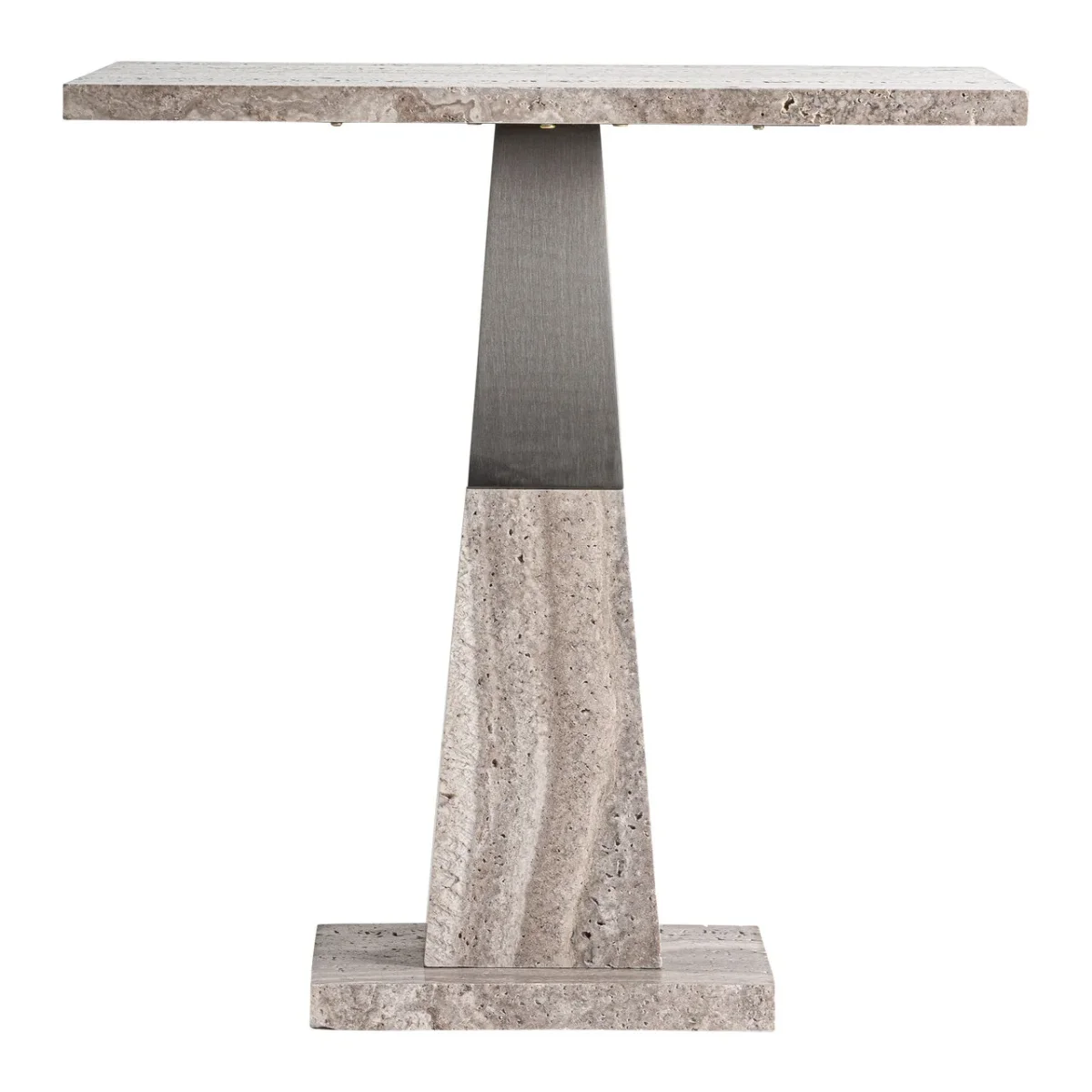 Mesa auxiliar de mármol y metal 60×62 cm Gozd - Imagen 2