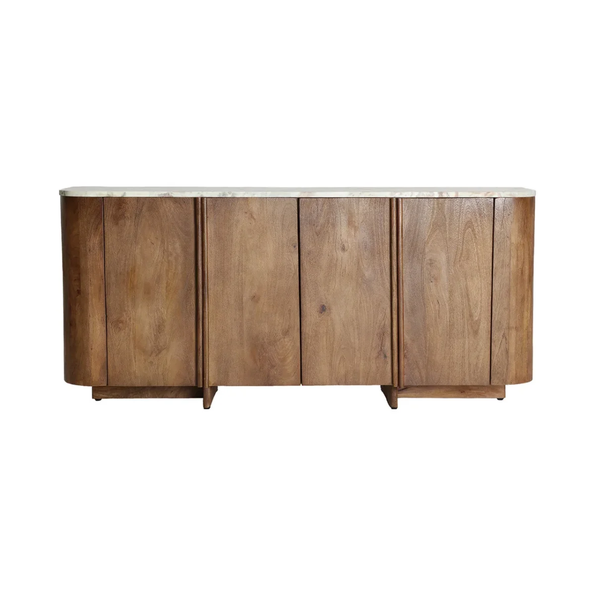 Aparador de madera de mango y mármol 175×80 cm Droux - Imagen 2