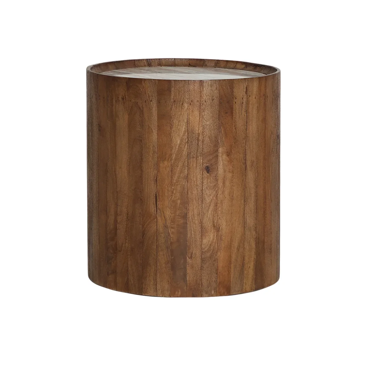 Mesa auxiliar de madera de mango y mármol 45×50 cm Droux - Imagen 3