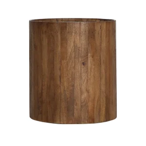 Mesa auxiliar de madera de mango y mármol 45×50 cm Droux