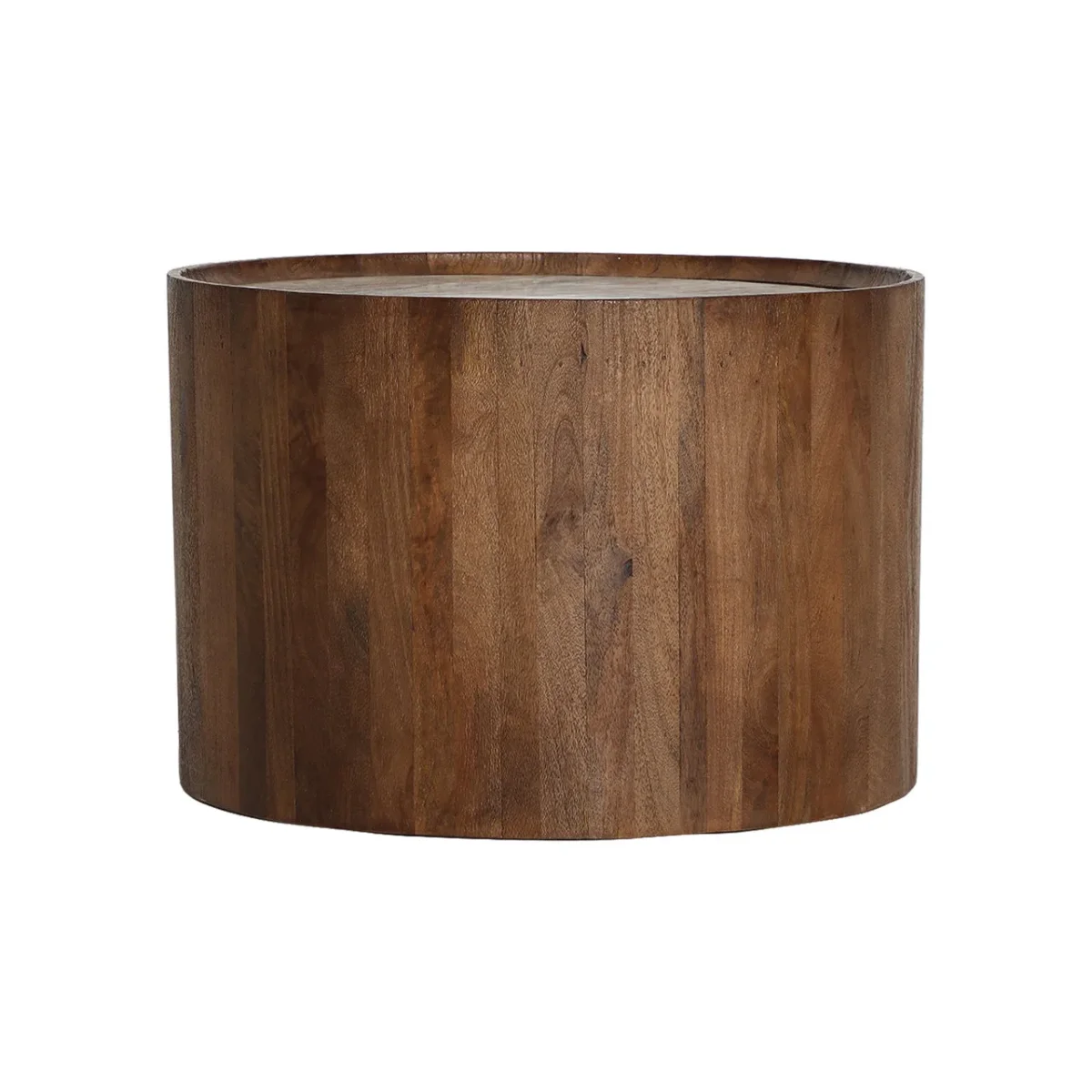 Mesa de centro de madera de mango y mármol 60×48 cm Droux - Imagen 2