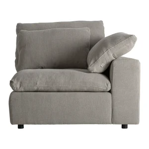 Módulo de sofá esquinero de lino gris 110×110 cm Benacy