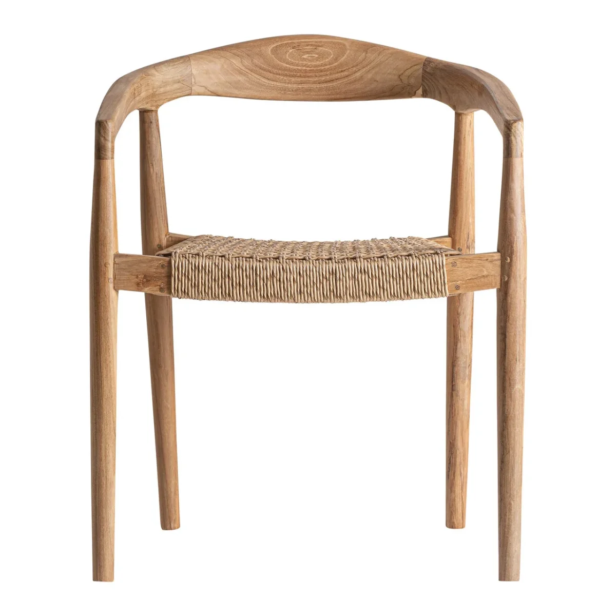 Butaca de madera de teca y cuerda para exterior Caen - Imagen 3