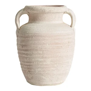 Ánfora de arcilla beige 26×33 cm Klam