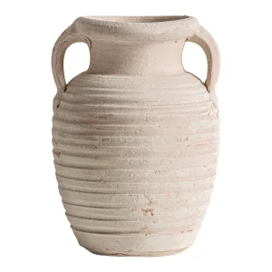 Ánfora de arcilla beige 25×32 cm Klam