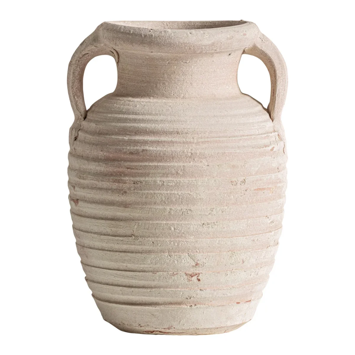 Ánfora de arcilla beige 25×32 cm Klam
