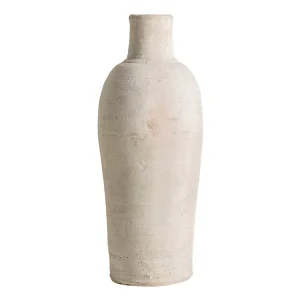 Jarrón de arcilla beige 30×80 cm Klam