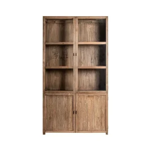Vitrina de madera de teca reciclada Nysted 220 cm