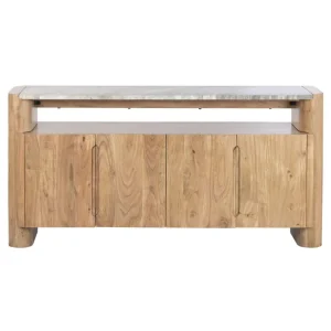 Buffet de madera y mármol 160X40X80